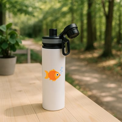 Hacebo® - Goudvissen waterfles met draaidop grijs - Goudvis - Dieren liefhebbers - Vissen - aquarium - huisdieren - water fles - 850ML