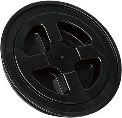 Emmer Deksel - Opslag Deksel - Voedsel Opslag - Lekvrije Schroefsluiting - 20L Diameter 30.5cm - Zwart