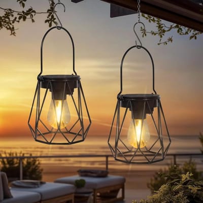 Zonnelamp Buiten - Lantaarn Achthoekig - Tuin Verlichten - Op Zonne-energie - 420 Gram - Onbehandeld