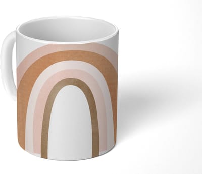 Mok - Koffiemok - Abstract - Kunst - Regenboog - Patroon - Mokken - 350 ML - Beker - Koffiemokken - Theemok