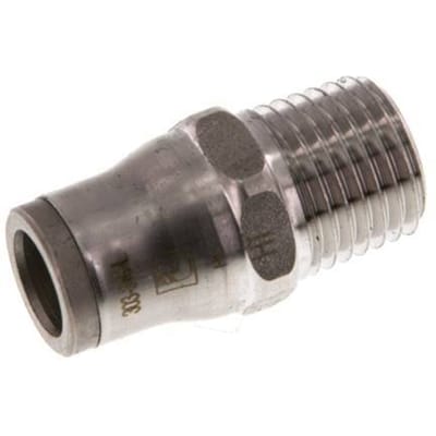 8mm x 1/4'' NPT RVS Insteekfitting Buitendraad FKM