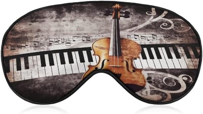 Slaapmasker - Oogmasker - Reizen en Ontspanning - Verstelbare band - 20.5 x 10.4 cm - Zwart