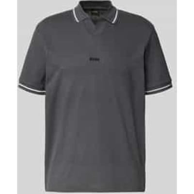 Regular fit poloshirt met labelstitching