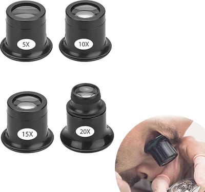 Professionele Monoculaire Vergrootglazen Set voor Hobbyisten en Verzamelaars - 4 Stuks