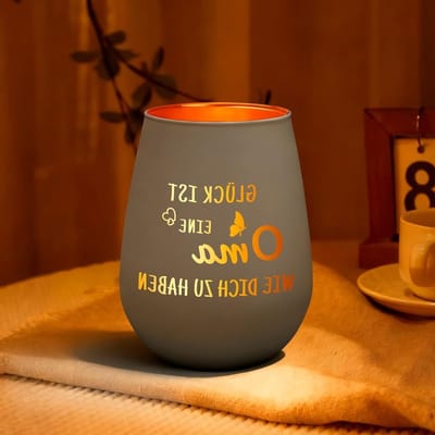 Liefdevol Theelicht Houder voor Oma – Perfecte Cadeau Ideeën voor de Beste Oma met Lasergravure, Decoratie en Windlicht