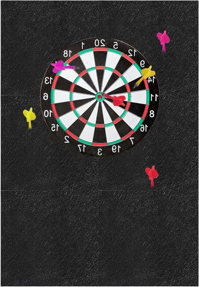 Zwarte Zelfklevende Dartbordrand - Set van 6 - Bescherming voor de Muur, 600 x 900 x 12 mm - Ideaal voor Dartspellen en Muurbeveiliging