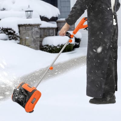 Elektrische Sneeuwruimer - Sneeuwblazer - Opritten Reinigen - Lichtgewicht Ontwerp - 32cm Werkbreedte - Oranje