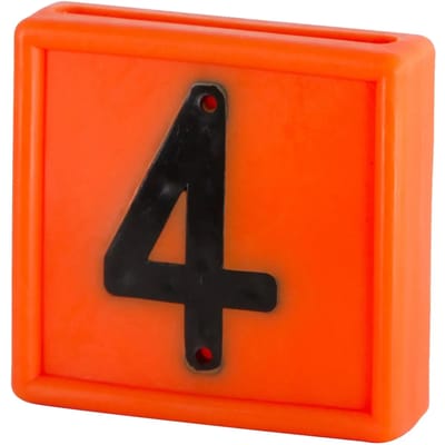 Genummerde markeerkraag om op de armband te schuiven Kerbl N°4 (x10)