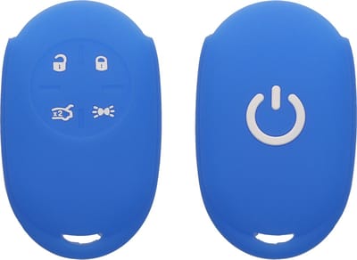 kwmobile autosleutel hoesje geschikt voor Fiat 500E 4-knops autosleutel hoes - TPU autosleutel behuizing - Beschermende auto sleutel case - Sleuteletui in blauw