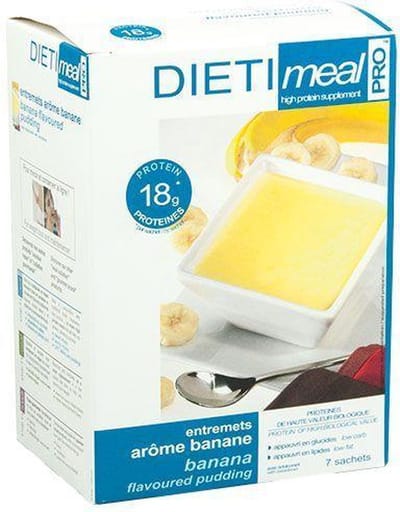 Dieti Bananen Shake/Pudding - 7 stuks - Maaltijdvervanger