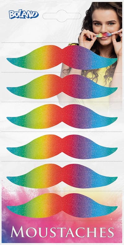 Boland - Set 6 snorren Regenboog fantasy Multi - Volwassenen - Unisex - - Grappig - Fout