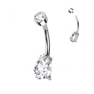 Piercing titanium drop wit - LMPiercings