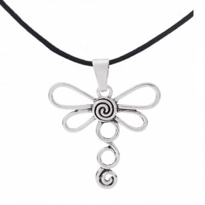 Libelle- lange ketting -Allergievrij - verstelbaar 50-85 cm-Charme Bijoux
