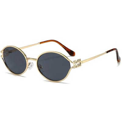 Vintage Ovalen Holle Zonnebril Bril Dames Trendy Straatfotografie Trend Veelzijdige Zonnebril Buitenreizen UV-bestendige Bril