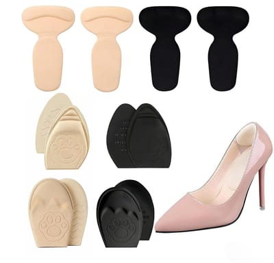 Dailygoods- Hielkussens siliconen - Hielbescherming - Voorvoetkussens - Antislip - Dames inlegzolen - Set van 6 stuks