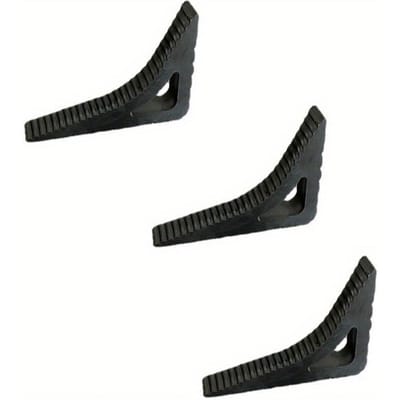 3 deur- en raamstoppers, flexibele rubberen deurstopper, bekroonde deurwigstopper, veiligheidsdecoratieve deurstopper aan de onderkant van de deur zwart