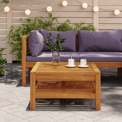 vidaXL - Salontafel - 65x65x35 - cm - massief - acaciahout