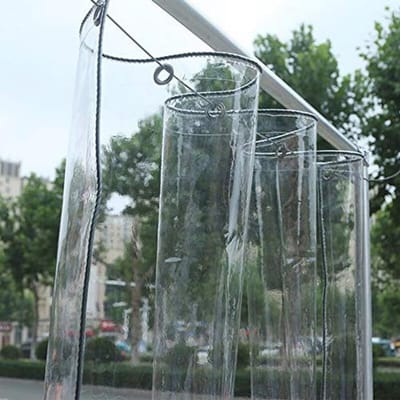 Waterdicht transparant zeil - dik, scheurbestendig en UV-bestendig zeil voor tuinmeubelen en regenbescherming