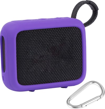 Beschermhoes geschikt voor JBL Go 4 Bluetooth Speaker - Meerdere Kleuren - Schokbestendig - Krasbestendig - Siliconen - Hoesje - Case - Bescherming - Paars