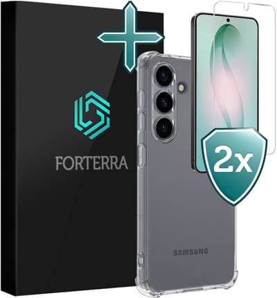 Hoesje Met Screenprotector - 2 stuks - Geschikt voor Samsung Galaxy S26 - Sterk & Shockproof - Back Cover - Siliconen Case - Telefoon Hoes - Shock Proof - Transparant