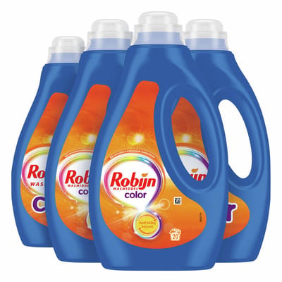 Robijn - Vloeibaar Wasmiddel - Color - 4 flessen - 80 Wasbeurten - Voordeelverpakking