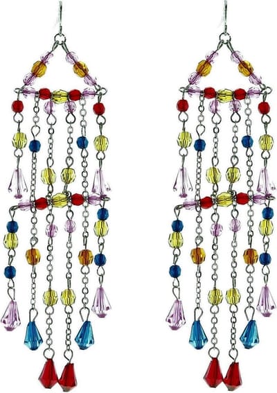 Behave - Statement oorbellen gekleurde kralen - Boho festival stijl