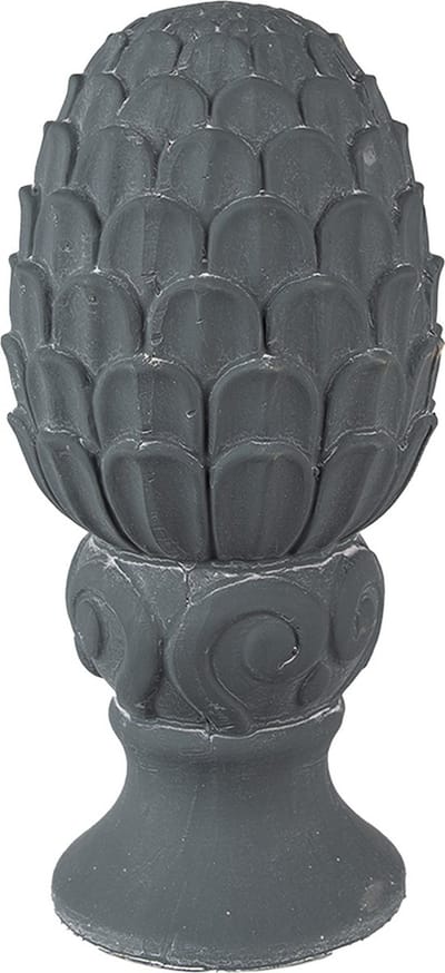 Clayre & Eef Decoratie Dennenappel Ø 14x29 cm Grijs Steen