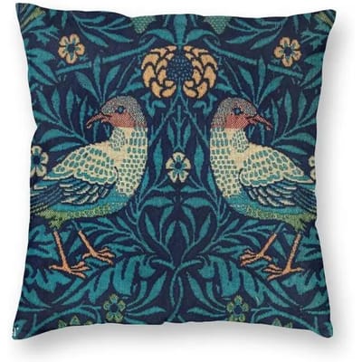 Motif Floral Taie d'Oreiller Chambre Décor Salon Housse de Coussin Rouge Voleur de Fraises 45x45cm