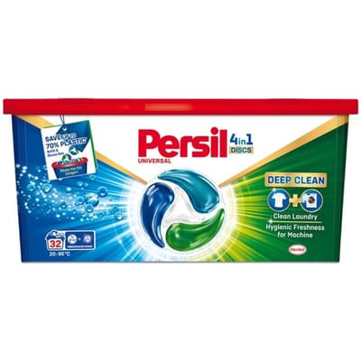 Persil 4en1 Discs Capsules de Lavage Concentrées Universelles pour Tous les Tissus 32 Pièces