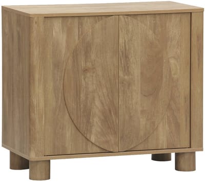 sweeek - Kastje met houteffect 2 omkeerbare deuren 80cm - pondi