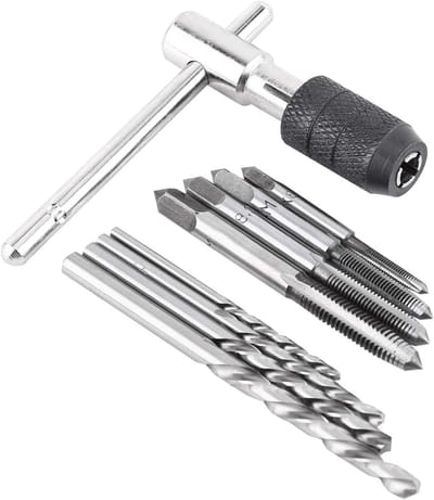 Tap Wrench Handle Set - 9-delig, T-handle Kit voor Draadsnijden, HSS Tap Holder Wrench.