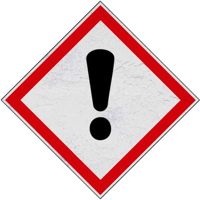 GHS07 schadelijke of irriterende stoffen bord | Forex Re materiaal | 15 x 15 cm