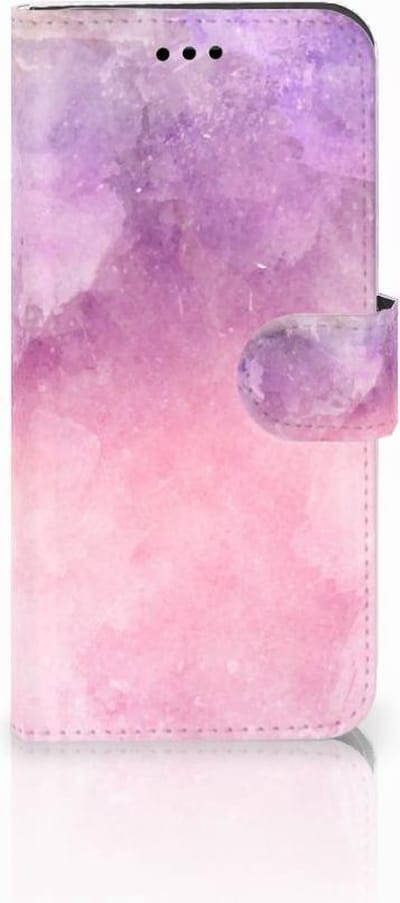 Boekhoesje voor Hoesje Huawei P10 Lite Pink Purple Paint