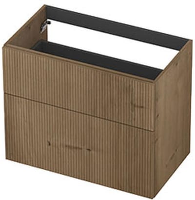INK - Onderkast 2L A-sym Fin. Gefr. Tbv Greep - 800x450x650 Mm - Ash Grey