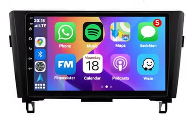 Autoradio 2/32 met Carplay en Android auto | Geschikt voor Nissan Qashqai J11 en X-Trail 3 2013-2018 | Radio scherm met Navigatie | 2013 2014 2015 2016 2017 2018 | X trail xtrail T32