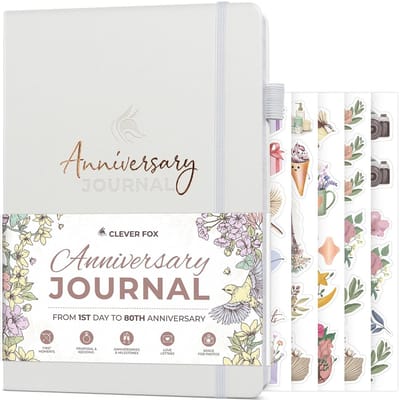 Jubileum Dagboek - Herinneringen Boek - Samen Herinneringen - Met Ruimte - Niet Gespecificeerd - Wit