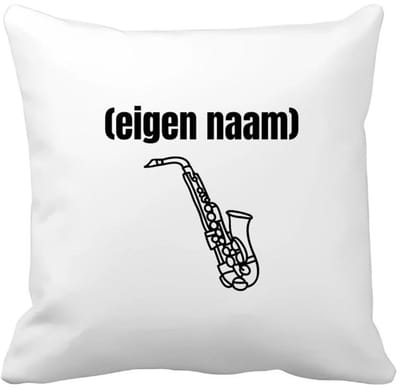 Akyol - saxofoon met eigen naam Kussen hoes - Saxofoon - muziek liefhebbers - iemand die houdt van saxofoons - verjaardag - cadeau - kado - 40 bij 40 cm