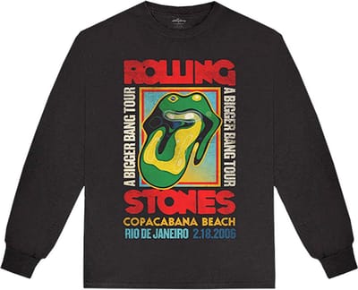 The Rolling Stones - Copacabana Beach Longsleeve shirt - S - Zwart