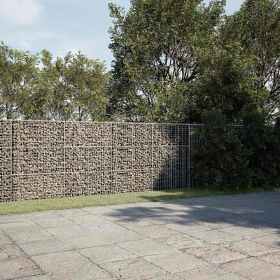 vidaXL - Schanskorf - 1000x50x150 - cm - gegalvaniseerd - ijzer - zilverkleurig