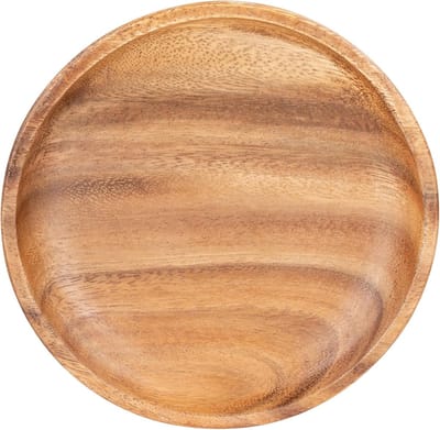 Famanu – Acaciahouten schaal 15 x 15 cm rond – design snackschaal en fruitschaal