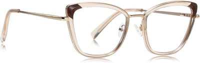 Dames Brilmontuur - Mode Accessoire - Blauw Licht Filteren - Stijlvol Cat Eye Design - TR90 Metaal - Transparant