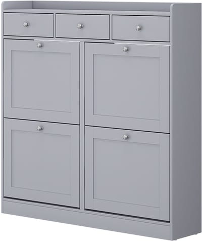 Vicco Vitto Schoenklaprek – 100 x 99.5 cm met 3 lades en 4 opvouwbare compartimenten Grijs