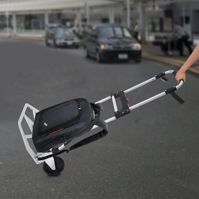 Handige Transportkar - Opvouwbare Steekwagen - Zwaar Vervoer - 120 kg Draagkracht - 114 cm Handvat - Zwart Zilver