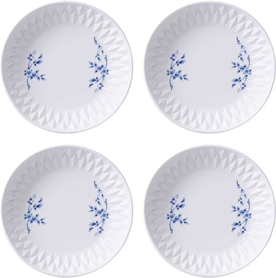 Pastabord Blauw Vouw - Porselein - 24 cm - 4 stuks