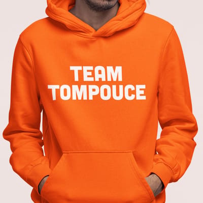 Oranje Koningsdag Hoodie Team Tompouce - MAAT XS - Feestkleding & Carnavalskleding