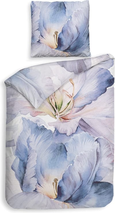 Heckettlane Acadia Dekbedovertrek - Eenpersoons - Kunstvezel - 140x200-220cm - Paars