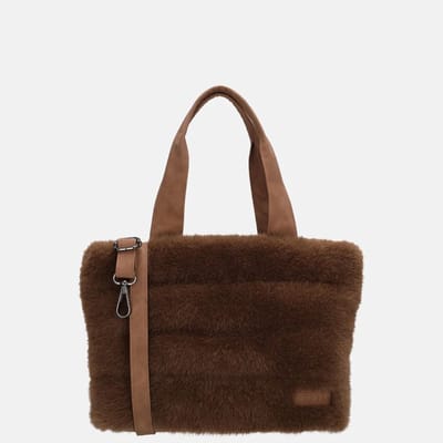 Zebra Trends Emma Handtas - Shopper - Schoudertas - Crossbody - Bont - Fur - Middenbruin
