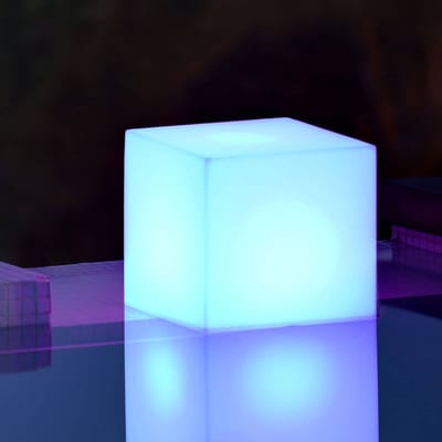 Newgarden Lamp op zonne-energie Cuby kubus, hoogte 32 cm