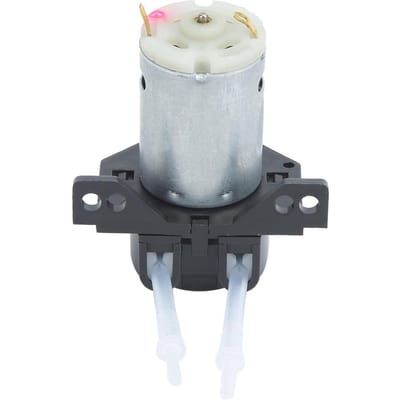 Mini pompe péristaltique multifonctionnelle à angle droit 12 V CC pour jardin, pompe doseuse pour liquide, pompe à tuyau(Noir noir