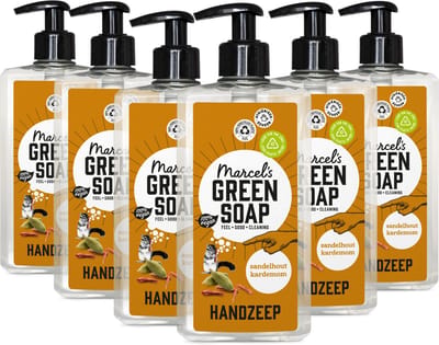Marcel's Green Soap Handzeep - Sandelhout & Kardemom - 6 x 500ml